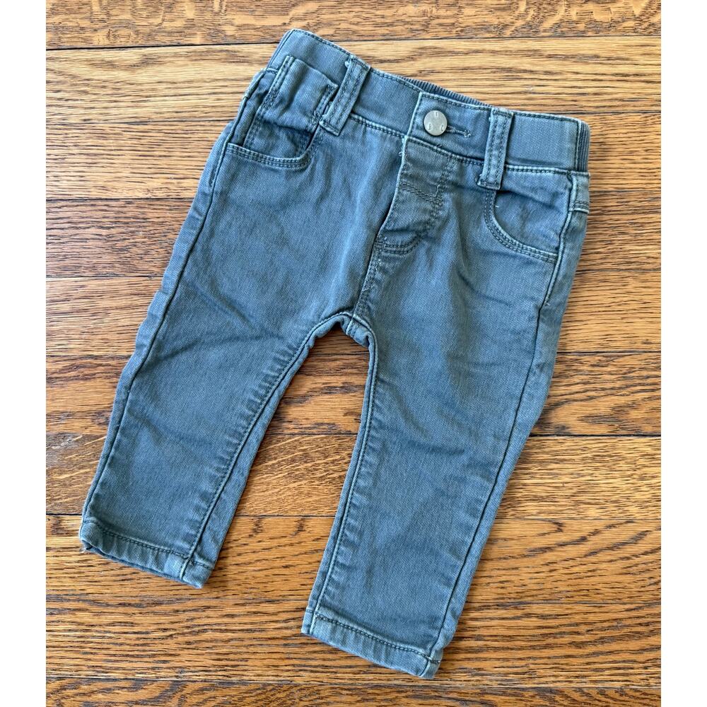 Babyface Boys' Green Denim Jeans Size 6 Months